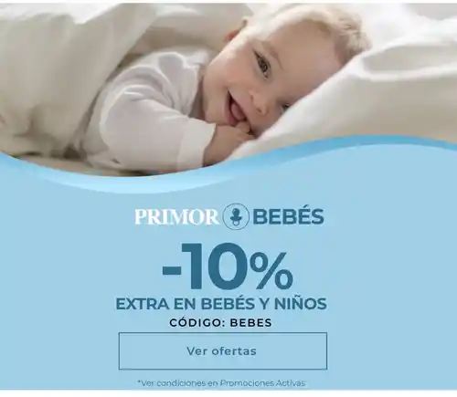 - 10% en bebés y niños en primor Código BEBES
