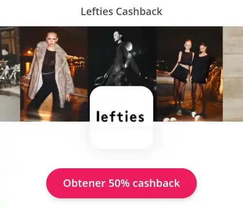 🛍️ 50% de reembolso en Lefties con TopCashback (hasta 15€)