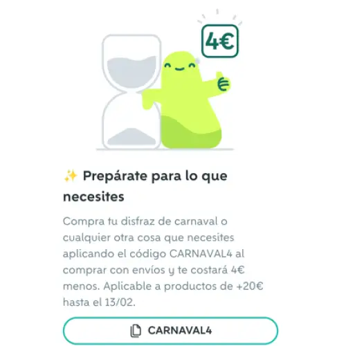 💳 Ahorra 4 € en compras superiores a 20 € en Wallapop✨ (Código descuento- Cuentas seleccionadas)