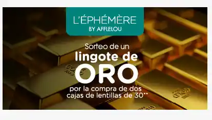 ✨👓 ¡Alain Afflelou sortea un lingote de oro por comprar tus lentillas! 🏆💰 (Sorteo por compra)