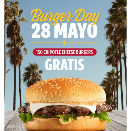 🍔 Carl’s Jr. regala 150 burgers Chipotle Cheese 🔥 ¡Corre a tu local más cercano! 🏃‍♂️🍽️ (28/05)