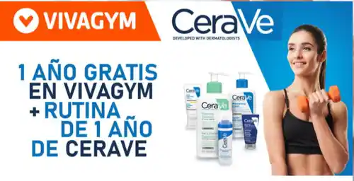 🎉🧴 ¡CeraVe sortea 1 año de productos + suscripción a VivaGym! 🏋️‍♂️✨