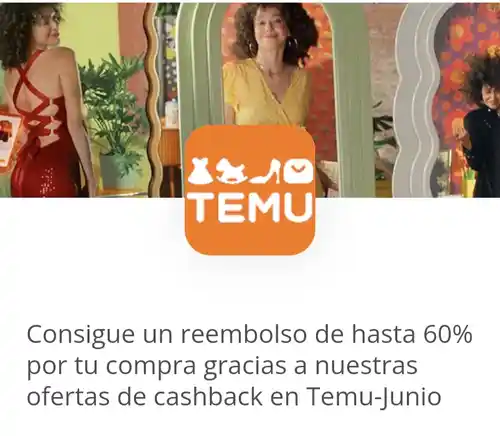 🤑 ¡Consigue hasta un 60% de cashback en Temu por tiempo limitado!