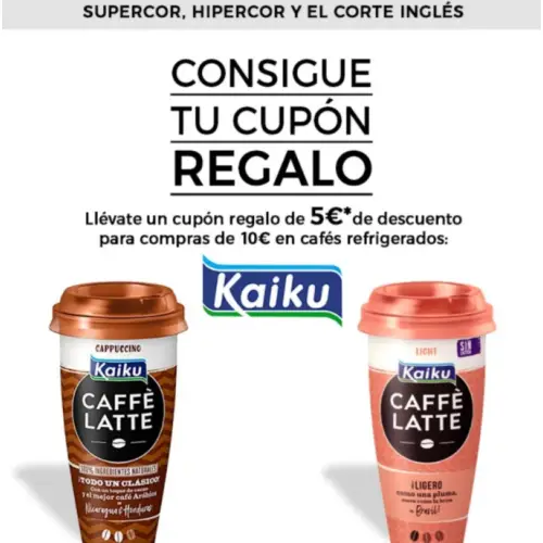 ☕ ¡Cupón Kaiku 5€ de descuento en cafés refrigerados! Supermercados Grupo el corte inglés