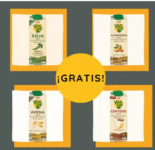 🥛 ¡Leche de avena Vive Soy GRATIS en Tiketi! 🛒 (14-02)