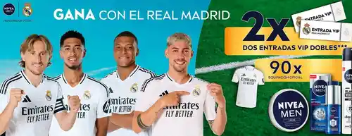 🎟️ Nivea Sorteo: 2 entradas para un partido del Real Madrid + 90 camisetas oficiales 👕🏆