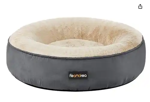 Feandrea Cesta de Perros Redonda, Cama Redonda, ø 50 cm, Gris Oscuro PGW050G02