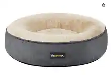 Feandrea Cesta de Perros Redonda, Cama Redonda, ø 50 cm, Gris Oscuro PGW050G02