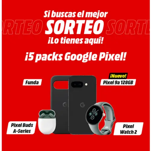 📱🎉 ¡Mediamarkt sortea 5 packs de Google Pixel 9a! 🚀🎁