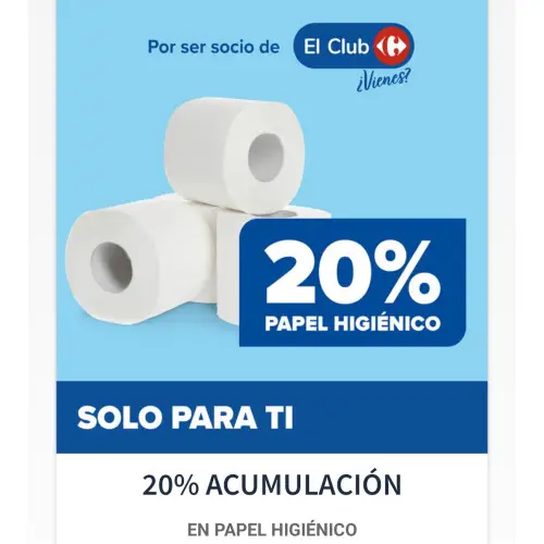 🛒 ¡Nuevo Cupón Carrefour! 20% de acumulación en papel higiénico 🧻✨