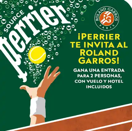 🎾✈️ ¡Perrier te lleva a Roland Garros! Gana entradas y un viaje inolvidable 🥳💚 (Sorteo por compra)