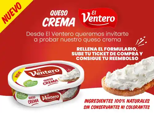 🧀 Prueba gratis El Ventero Untable con reembolso de hasta 2,50 €