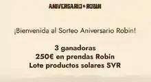 🎉 Robin sortea 3 vales de 250 € 💳 + lotes de solares SVR ☀️🧴 ¡Participa ya!
