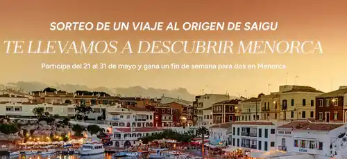 🌴✨ ¡Saigu sortea un viaje de ensueño a Menorca para 2 personas! 🏖️✈️