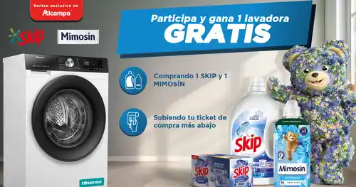 🧺 ¡Sorteo Mimosín! Gana 1 de las 21 lavadoras ✨(Sorteo por compra - Solo en Alcampo)