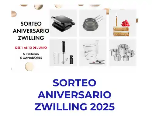 🎉 Zwilling celebra su aniversario y sortea 5 premios increíbles 🎁