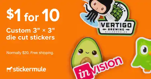 10 PEGATINAS por 1 € | Sticker Mule España