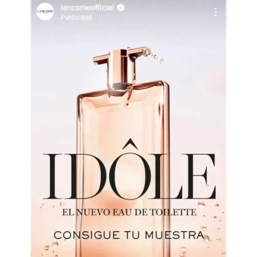 10.000 Muestras Gratis del perfume IDÔLE de LANCÔME (No hay link directo)