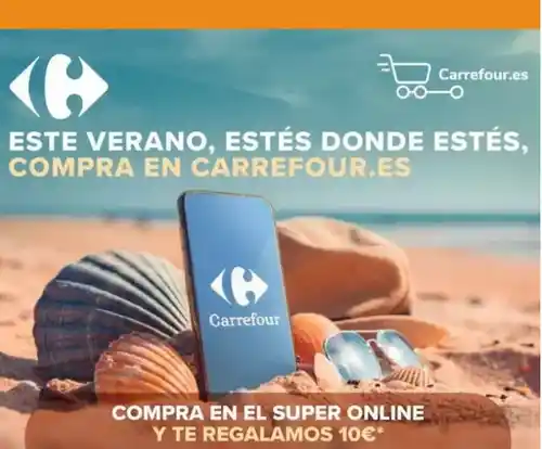 10€ de descuento  en Supermercado Carrefour