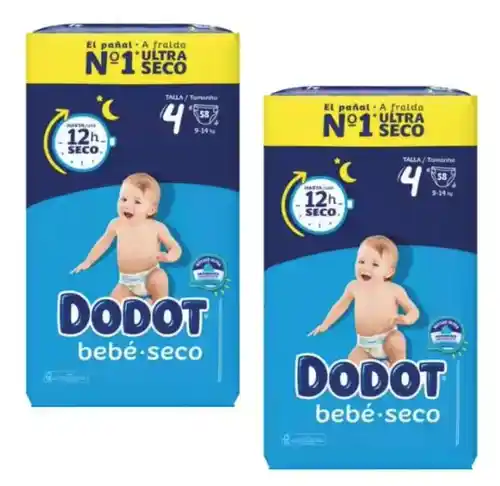 116X Pañales Dodot Bebé Seco [0,17€/PAÑAL] [TALLAS 3, 4 [124X / 20,89€ & 6 72X / 11,89€]