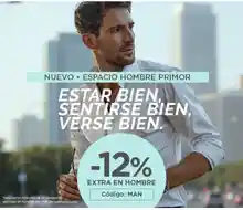 12% en Hombre código MAN en PRIMOR