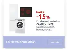 15% CANDY HAIER en Carrefour