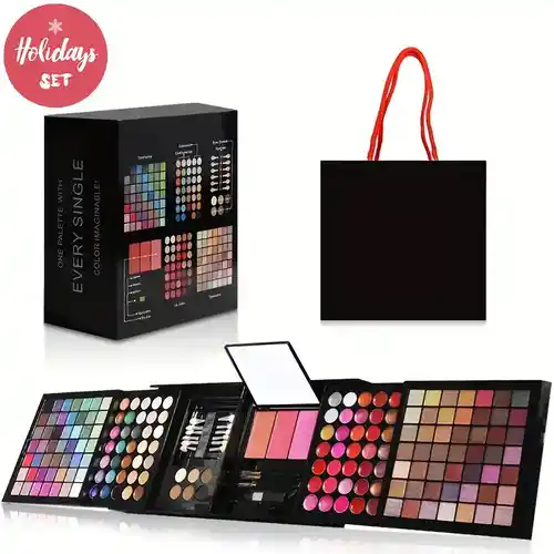 Juego de maquillaje de 177 colores que incluye paleta de sombras de ojos, colorete, Corrector de brillo de labios, maquillaje para mujer todo en uno