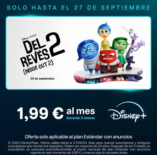 1,99€ al mes durante 3 meses |Disney+