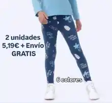 2 Leggings de Niña desde 5,19€ En carrefour (Recogida Gratis) Varios colores