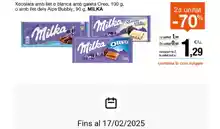 2 tabletas milka por 0,60 en BonpreuEsclat (Cataluña) y la promo 2x1 de milka