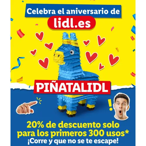 20% de descuento en compra online LIDL (Mínimo 90€)