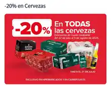 20% de descuento en todas las cervezas (Carrefour)