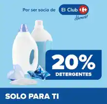 20% de descuento en todos los detergentes para ropa en Carrefour