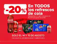 -20% en todos los refrescos de cola de Carrefour (Acumulable a otras ofertas)