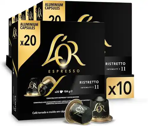 200 Cápsulas de L'Or Espresso | 40% de Descuento en AMAZON 0,22€/ud