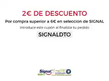 2€ DE DESCUENTO Por compra superior a 6€ en selección de SIGNAL
