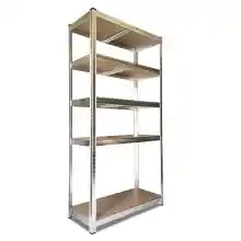 2x Estanterías metálicas galvanizadas Nyana Home de 5 baldas.