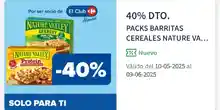 3 packs de barritas nature valley por 4,33€ (cuentas seleccionadas Carrefour)