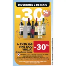 30% de descuento en vinos Rioja, solo hoy en Carrefour