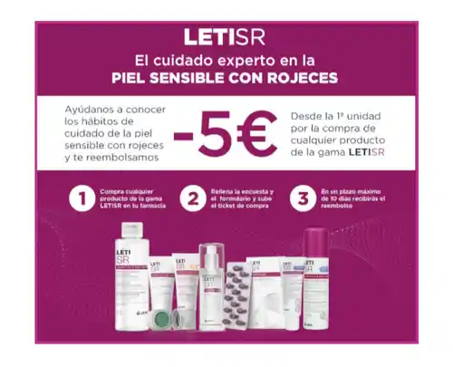 3.000 reembolsos de 5€ en LETISR