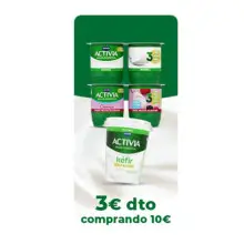 3€ de descuento comprando 10€ Activia en DIA