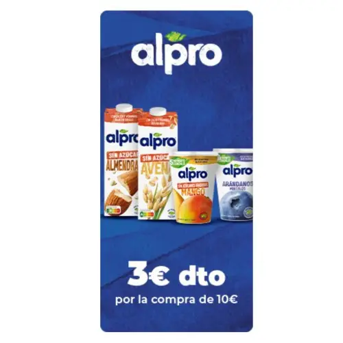 3€ de descuento por la compra de 10 en ALPRO - DIA ONLINE