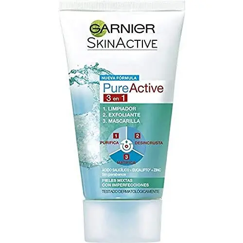 3x Garnier Skin Active Pure Active 3 en 1 150ml