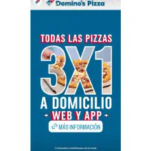 3x1 DOMINO'S PIZZA DOMICILIO WEB Y APP