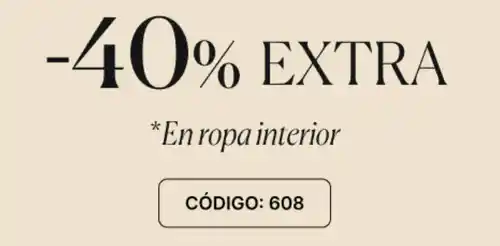 40% de descuento en ropa interior en Women's Secret.