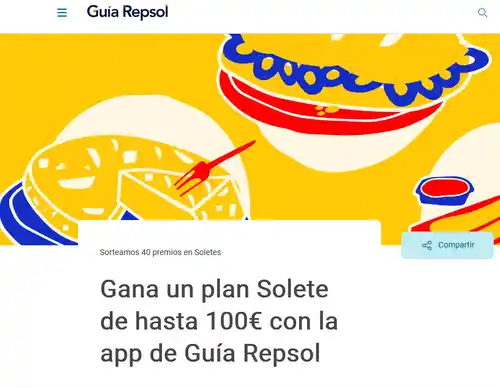 Gana uno de los premios de 100€ que regala Guía Repsol! (reembolsos - sorteo)