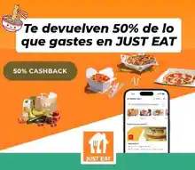 Comida GRATIS: ¡50% cashback en Just Eat + 5€ de regalo por registrarte!