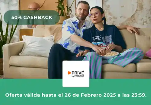50% de cashback en Zalando Privé con TopCashback – ¡Solo hasta el 26 de febrero! 💰