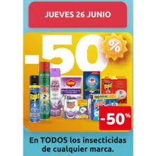 50% de descuento en todos los insecticidas (Carrefour)