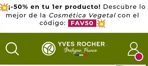 50% en tu 1er producto con el código FAV50